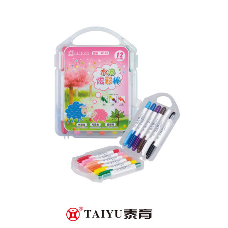 Studerende bruger farveblyant 12 farver i pp-boks Glat, tilpasset farve Crayon-XC 03