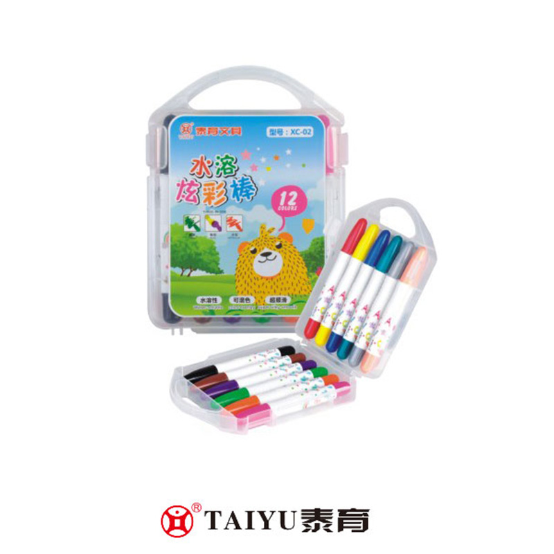 Studerende bruger farveblyant i pp-boks Vandopløselig glitterstift Crayon-XC 02