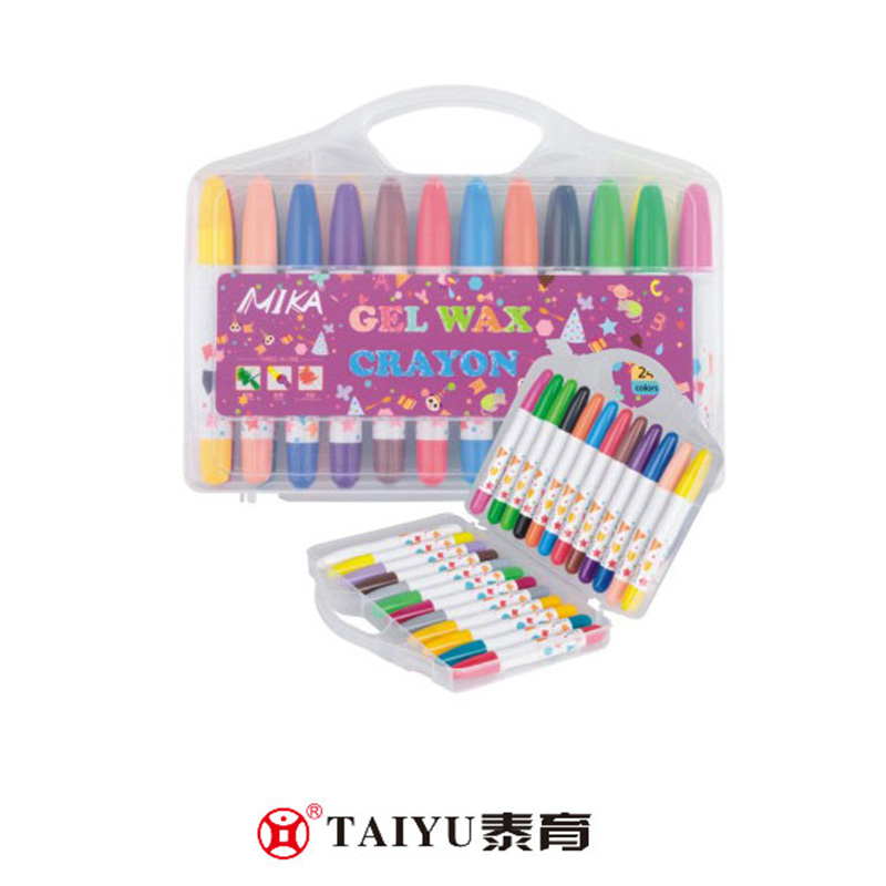 Studerende bruger farveblyant 24 farver i pp-boks Glat maling Crayon-XC 02